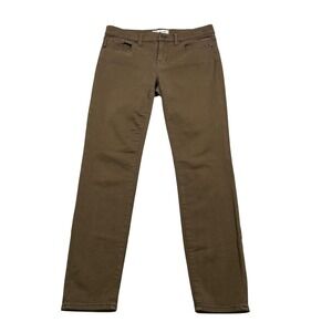 Madewell Skinny Skinny Pants Brown‎ Olive Mid Rise Stretch 29